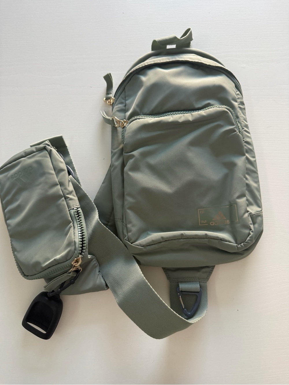 Adidas Crossbody Sling Bag in Sage Green